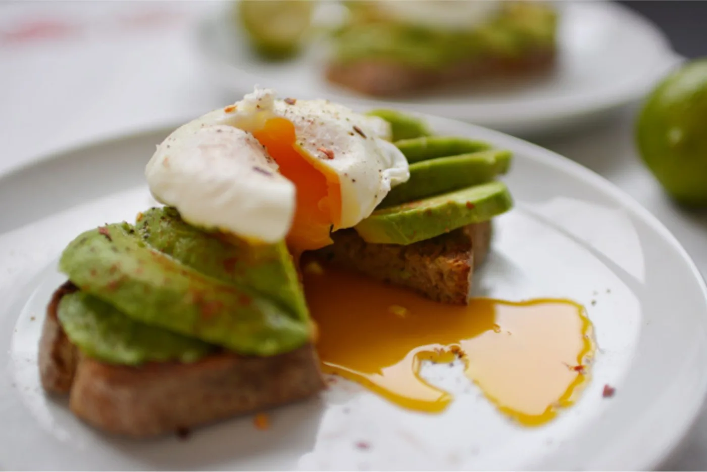 Avocado toast with a poached egg, an everyday meal idea